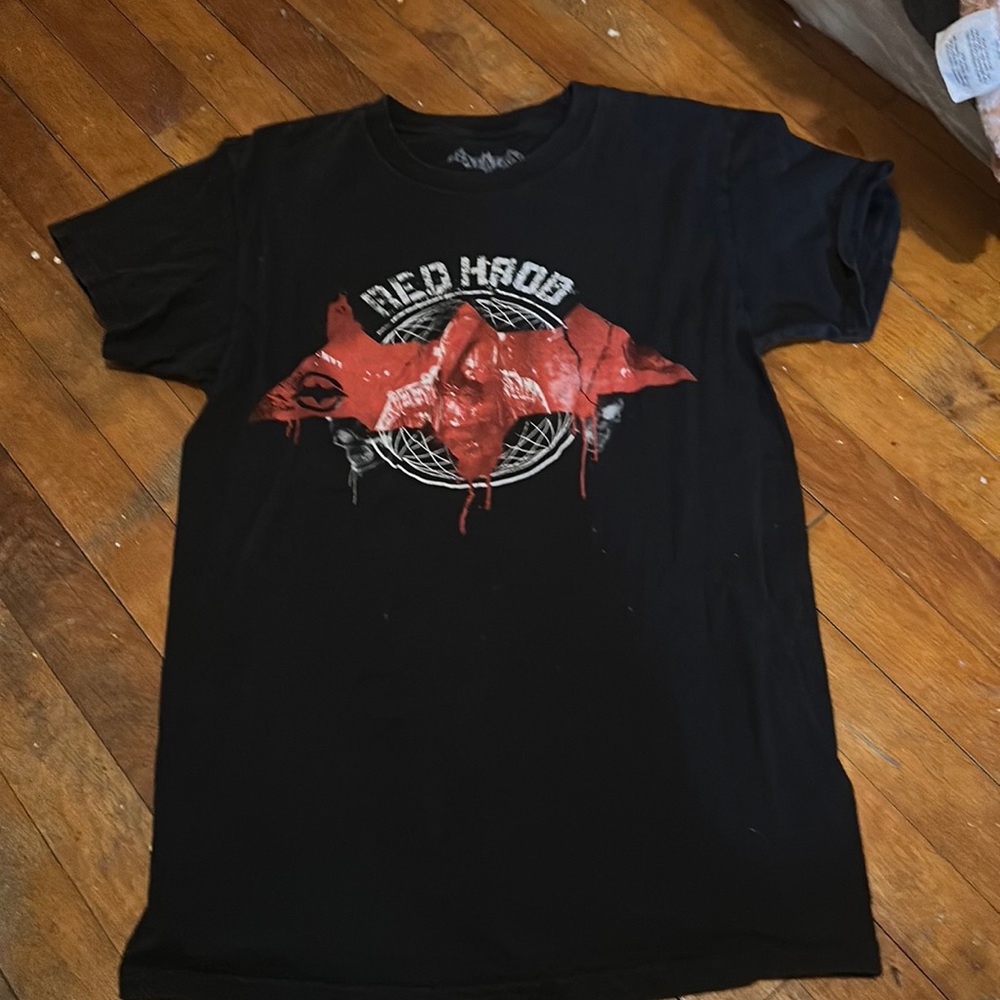 Batman red hood size small black, red, & white shirt